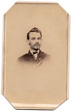 ANTIQUE CDV CIRCA 1860s BUCHHOLZ & HENDRICK HANDSOME BEARDED MAN SPRINGFIELD MA. picture