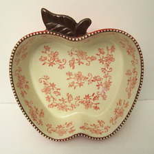 TEMPTATIONS By TARA OLD WORLD RED APPLE SHAPED BAKER DISH 2 Qt. 898706 picture
