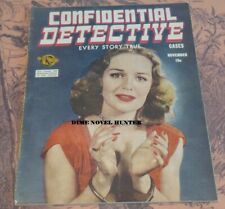 CONFIDENTIAL DETECTIVE CASES NOVEMBER 1945 WOMAN IN BONDAGE HANDCUFFS COVER PULP picture