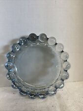 Vintage Large Boopie Glass Ashtray Dish Blue 7.5