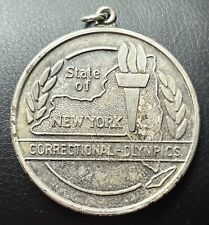State of New York Correctional - Olympics Metal Silver Medal, Vintage ~ AS FOUND picture