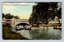 Detroit MI-Michigan, Picturesque Scene, Belle Isle, Vintage c1910 Postcard picture