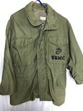 Vintage 1960s Vietnam M-65 US OG-107 Sateen Army Field Jacket Men's Small Short picture