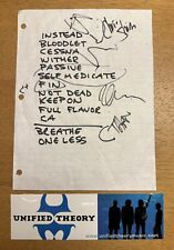 Unified Theory Signed Set List Chris Shinn, Chris Thorn, Brad Smith, Dave Krusen picture