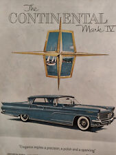 1959 Holiday Original Art Ad Advertisement Continental Mark IV Automobile picture