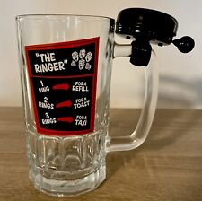Vintage The Ringer Beer Glass Mug With Bicycle Bell It Works 1 Ring For Refill picture