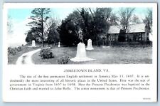 Jamestown Island Virginia VA Postcard First Permanent English Settlement 1920 picture