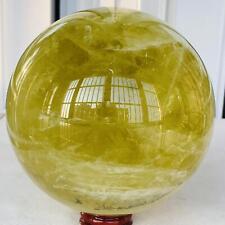 2960g Natural yellow crystal quartz ball crystal ball sphere healing picture