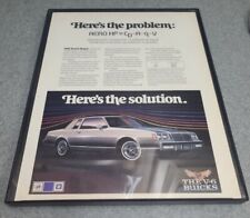1981 Buick Regal Print Ad 1980 Heres The Solution Poster Framed 8.5x11  picture
