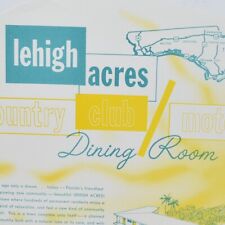 1950s Lehigh Acres Country Motel Dining Room Restaurant Placemat Florida picture