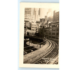 Rare Vintage MINI Postcard RPPC, New York Hanover Square, 1930's, 2.75