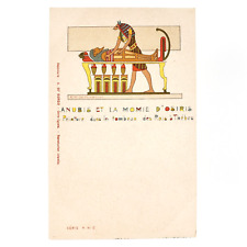 God Anubis & Osiris Mummy Postcard c1905 Ancient Egypt Illustration Thebes C3448 picture