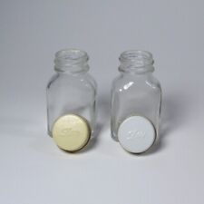 Vintage Medicine Bottles Eli Lilly Aspirin Small Mini Clear Colored Lids 2.5 In picture