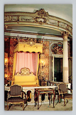 Postcard Bedroom Vanderbilt Mansion Hyde Park New York NY, Vintage Chrome M10 picture