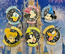 🏰Disney Hong Kong Disneyland Magical Set of 6 Pins Mickey Minnie Tinker bell & picture
