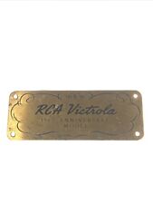 VINTAGE RSA VICTROLA 1942 ANNIVERSARY MODEL BRASS TAG 3.5''  picture
