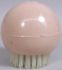 Vanity Lint Empire Brush Co MCM Atomic Pink Plastic Round Ball Handle Vtg 1950s picture