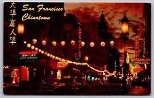 San Francisco California Ca A Night In Exotic Chinatown Mike Roberts Postcard picture