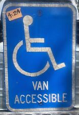 Retired Street Parking Road Sign (Handicapped Van Accessible) 4-24 picture