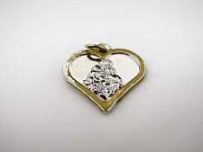 Vintage Christian Medal Charm: St. Anthony Heart Design picture
