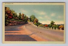 Pittston PA-Pennsylvania, Scenic Highway Road, Antique Souvenir Vintage Postcard picture