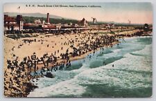 San Francisco California CA - Beach from Cliff House Surf Bathing Postcard picture