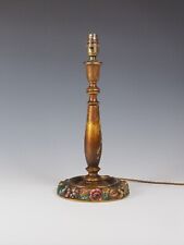 Antique Carved Wood Painted Fruit Table Lamp picture