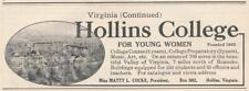 Magazine Ad - 1914 - Hollins College for Girls - Hollins, VA picture