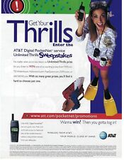 2000 AT&T Digital Unlimited Thrills Sweepstakes Vintage Magazine Print Ad/Poster picture