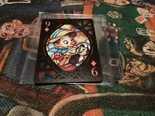 2021 Tenyo Disney Stained Glass Playing Cards Pinocchio and Figaro Non Sports picture