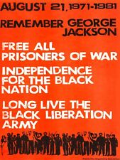 1981 Black Liberation Army NEW METAL SIGN: Remember George Jackson picture