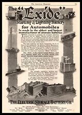 1916 Electric Storage Batter Company Exide Starting Lighting Batteries Print Ad picture
