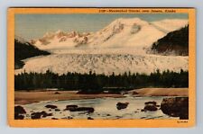 Juneau, AK-Alaska, Mendenhall Glacier Antique, Vintage Souvenir Postcard picture