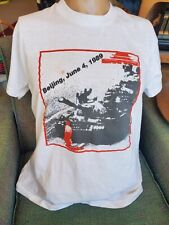Vintage 1989 Tiananmen Square Protest T-Shirt XL Fine Condition China Tee RARE picture