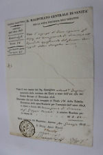 Italy Ancona document  1828 ADRIATIC EXERCISE Government official ink seal picture