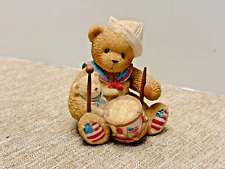 Vintage Enesco Cherished Teddies Bear Figurine Patriotic Drummer Gregory Avon picture