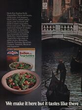 1972 Bird’s Eye Italian Style Vegetables Vintage Print Ad Venice Italy picture