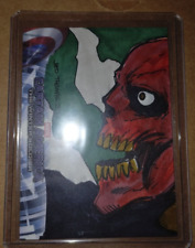 1 of 1 Red Skull Jed Thomas Sketch Card Upper Deck 2014 Winter Soldier picture