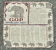 Vintage GOP Republican Party Handkerchief Political Advertisement Circa 1956 picture