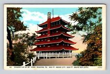 Reading PA-Pennsylvania, Pagoda at Top Mt Penn, Antique Vintage Postcard picture