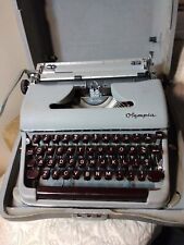 Vtg Olympia Deluxe SM3 Typewriter w Case W Germany 60's FINE ALL ORIG COND Grey picture