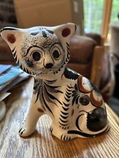 mexico pottery cat figurine vintage picture