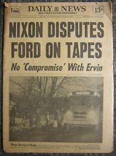 Jan. 8, 1974 New York Daily News - NIXON DISPUTES FORD ON TAPES (bold headline) picture
