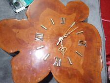 Vintage cypress wood clock late seventies early 1980's  picture