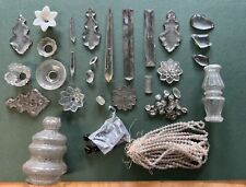 French Antique Crystal Replacement Parts For Chandelier Entire Collection 300lbs picture