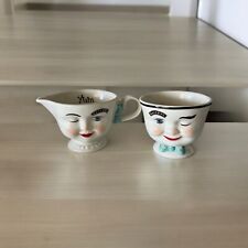 Bailey's Irish Cream Set of HIS & HERS YUM Vintage Cups Mugs Winking Face 1996 picture