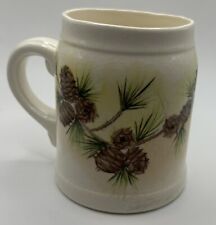 Large Vintage Pinecone Mug. Winter. Christmas. Cozy. Cabin. picture