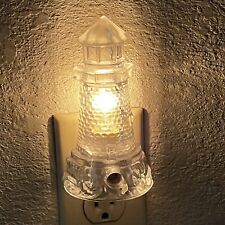 Acrylic 5” Clear Ocean Lighthouse Night Light Sensor controlled picture