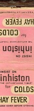 Inhiston Antihistamine Tablets Matchbook picture