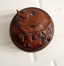 Vtg Bucking Horse Jewelry Trinket Box Figurine 4.5